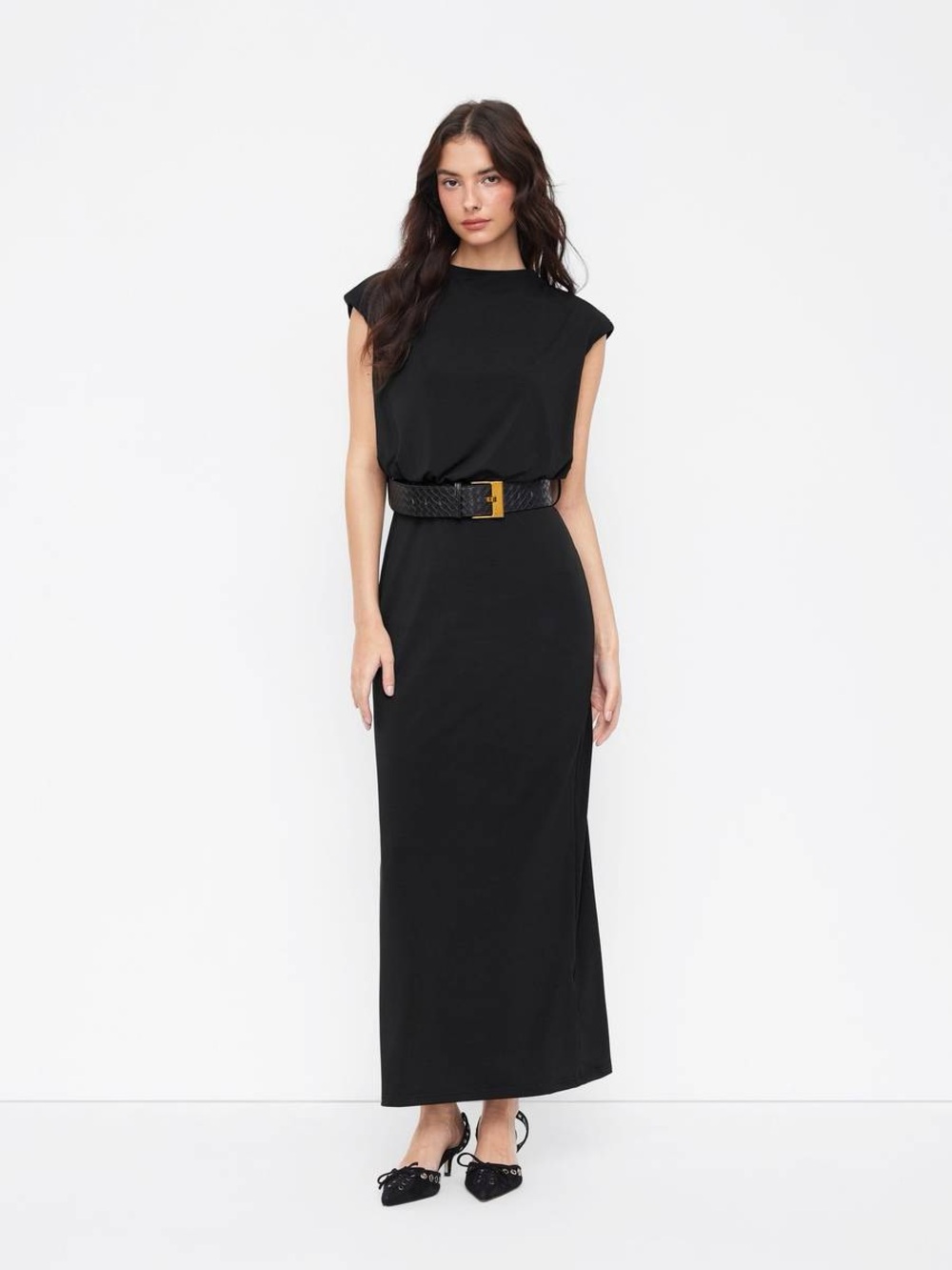 CIDER NWT SPLIT STRAIGHT MAXI DRESS XS